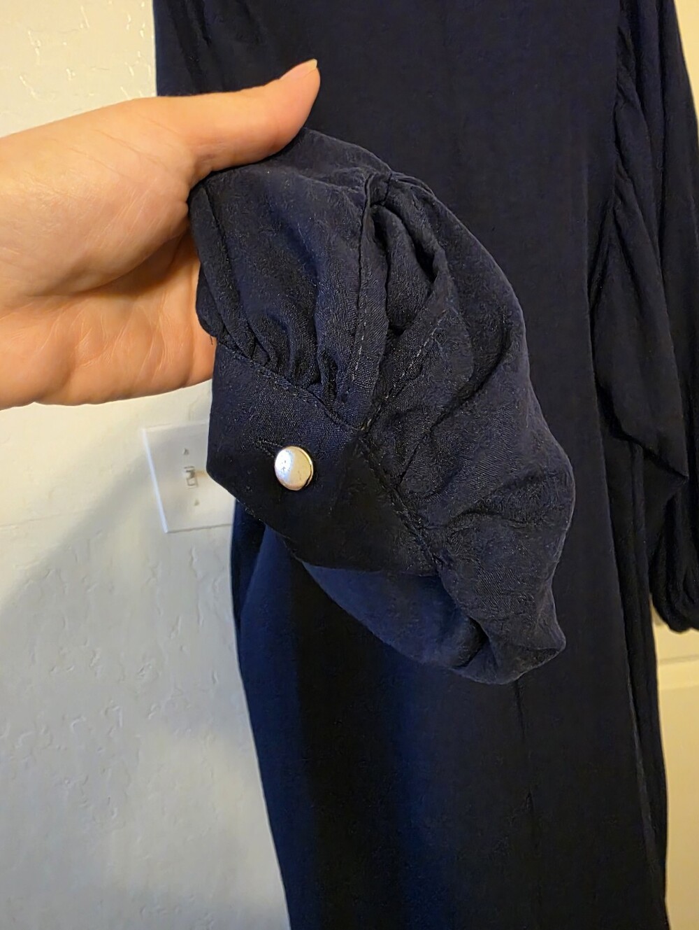 Hijab House Elegant Navy Balloon-Sleeve Maxi Women's Dress Size 8 US - Picture 6 of 6